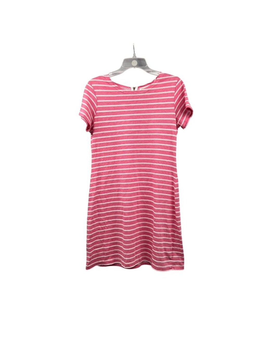 Sail to Sable Striped T-Shirt Dress Pink/White Short Sleeve Size Medium
